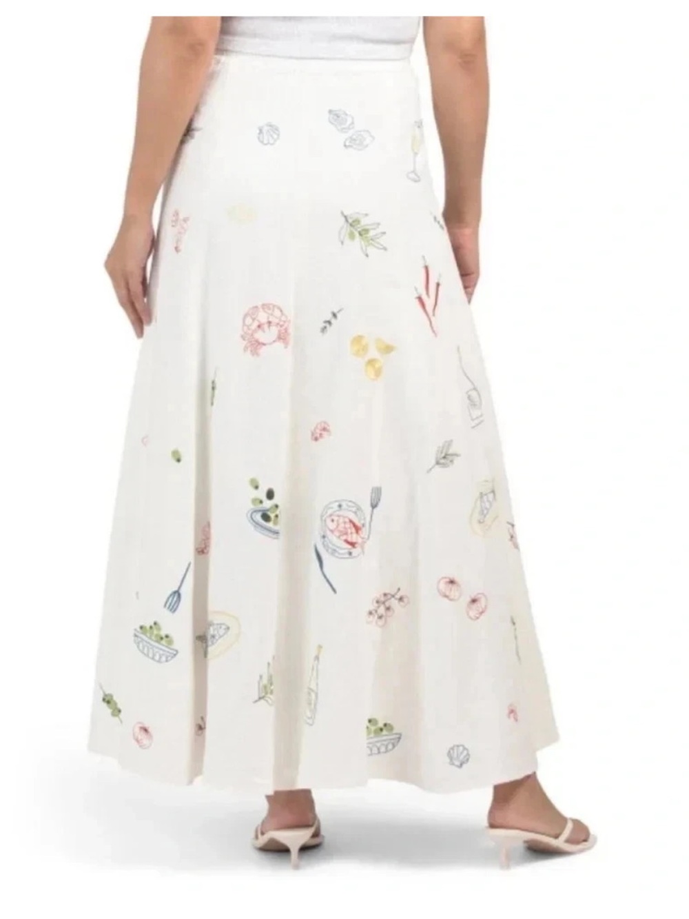 Caroline Constas Embroidered White Maxi Skirt - Picture 7 of 12